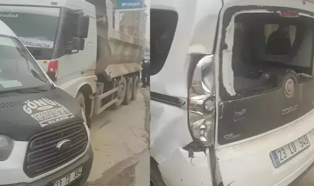 El freni çekilmeyen kamyon, 3 araca çarptı