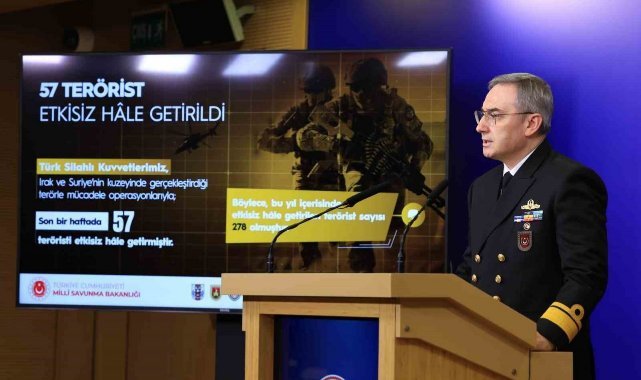 MSB duyurdu: Son bir haftada 57 terörist etkisiz hale getirildi