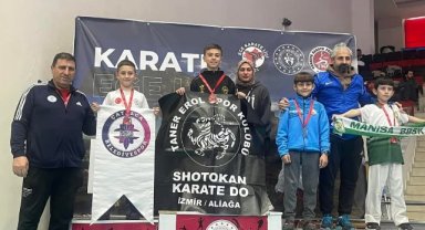 Aliağa'nın karatecileri Uşak 'dan madalyalarla döndü