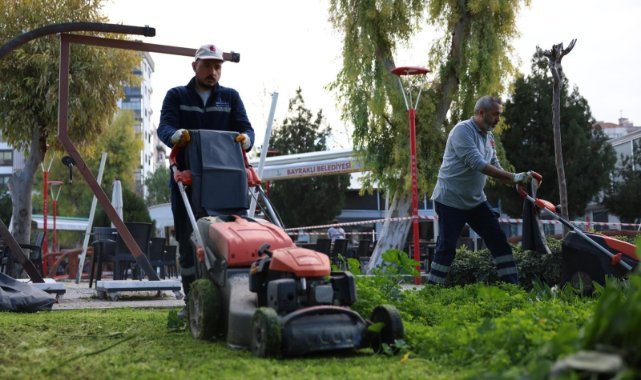 Bayraklı'da parklara kapsamlı bakım