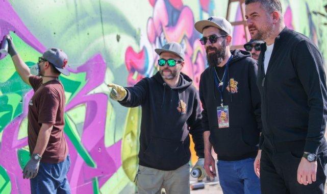 Buca’da grafiti sanatçılarından görsel şölen