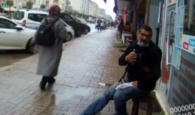 Dilencinin "Oscarlık" performansı zabıtayı görünce son buldu
