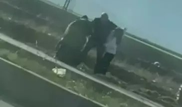 Kadını saçlarından sürükleyip, kız çocuğunu da darbettiler