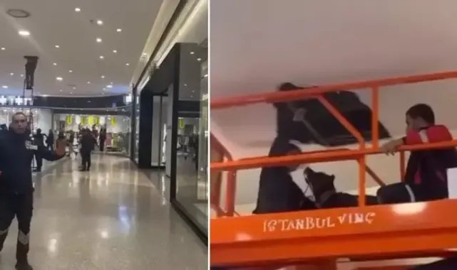 Kuyumcu dükkanından 3 kilo altın çalınan AVM'de, havalandırma boşluklarında hırsız arandı