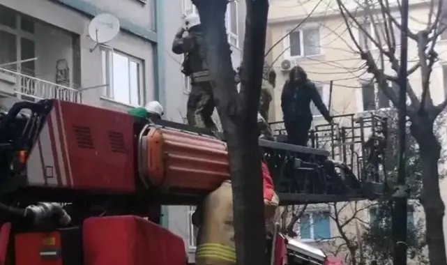 Şişli'de 5 katlı binada yangın