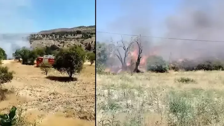 Elazığ’da örtü yangını