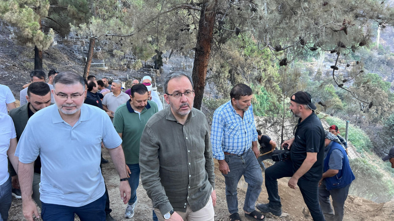 Kasapoğlu, yangın bölgesinde incelemelerde bulundu