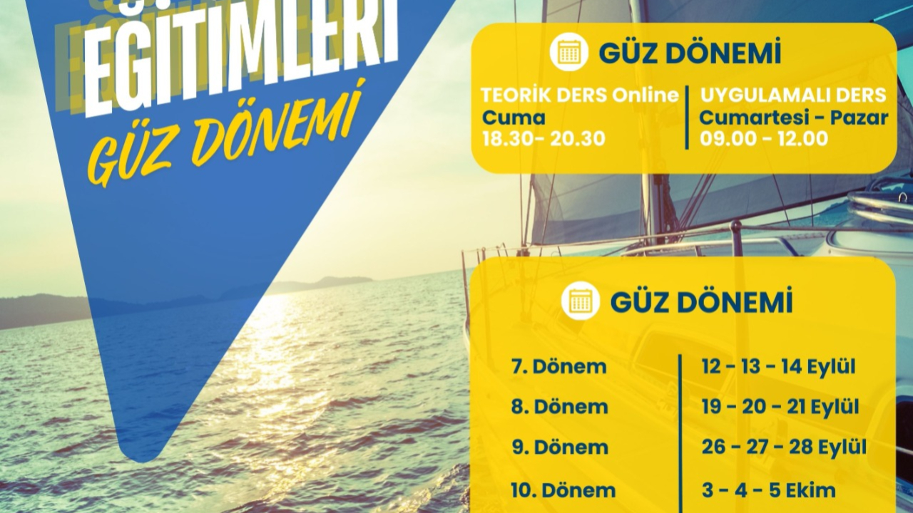 Yetişkin grubu yelken eğitimleri İzmir Marina’da devam ediyor