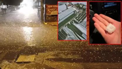 Antalya'da sağanak, yerini fırtına ve doluya bıraktı