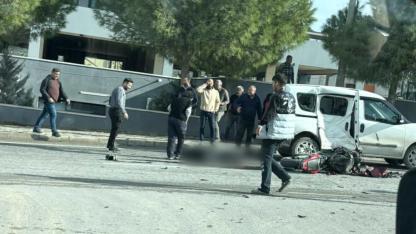 Çeşme'de motosiklet kazası