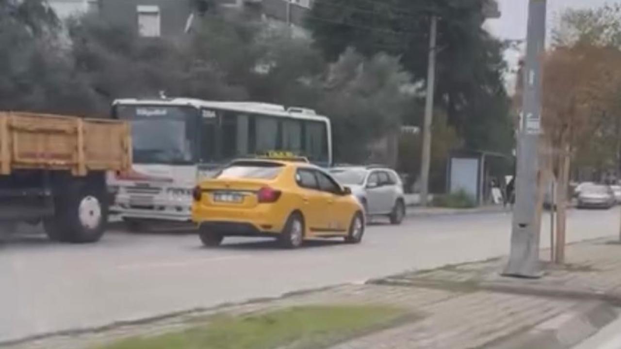 İzmir'de ters yönde giden taksi sürücüsüne ceza