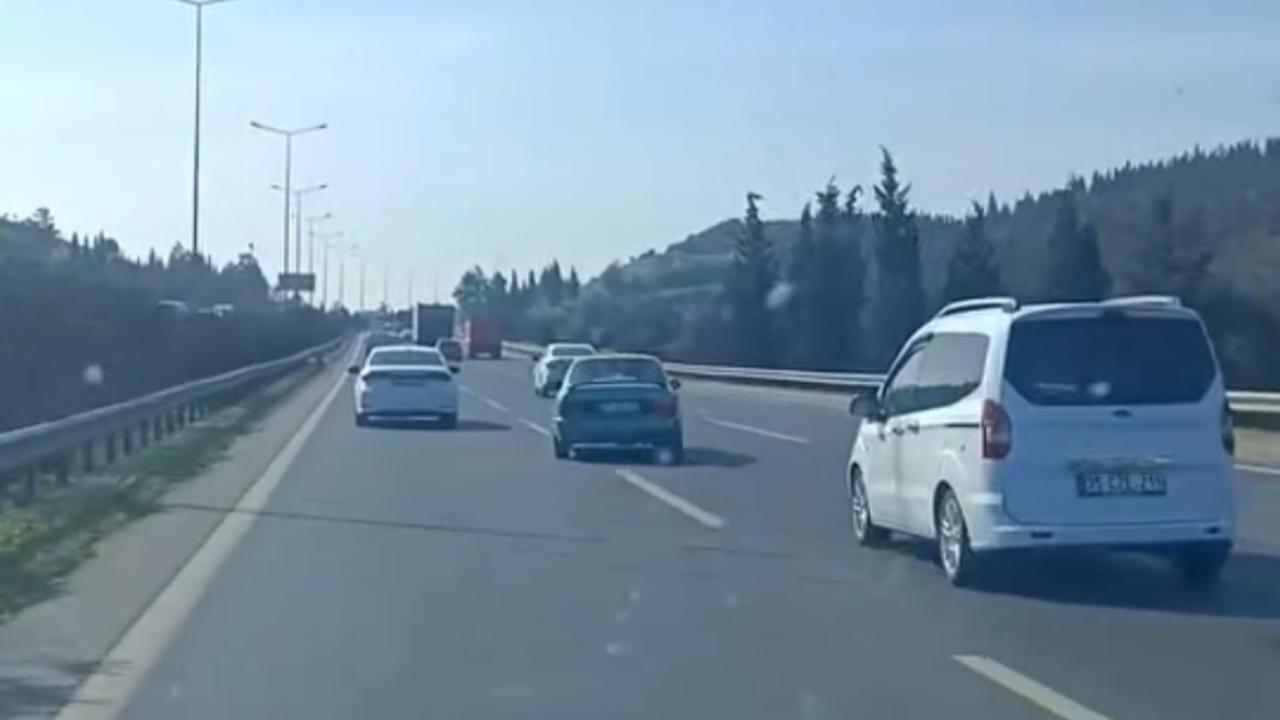 Otoyolda makas atınca 90 bin lira ceza yedi