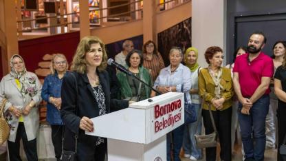 Bornova’da 8 aylık emeğin tuvale yansıyan hikayesi
