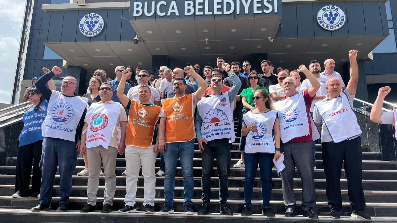 Buca Belediyesi'nde memurların eylemi sürüyor