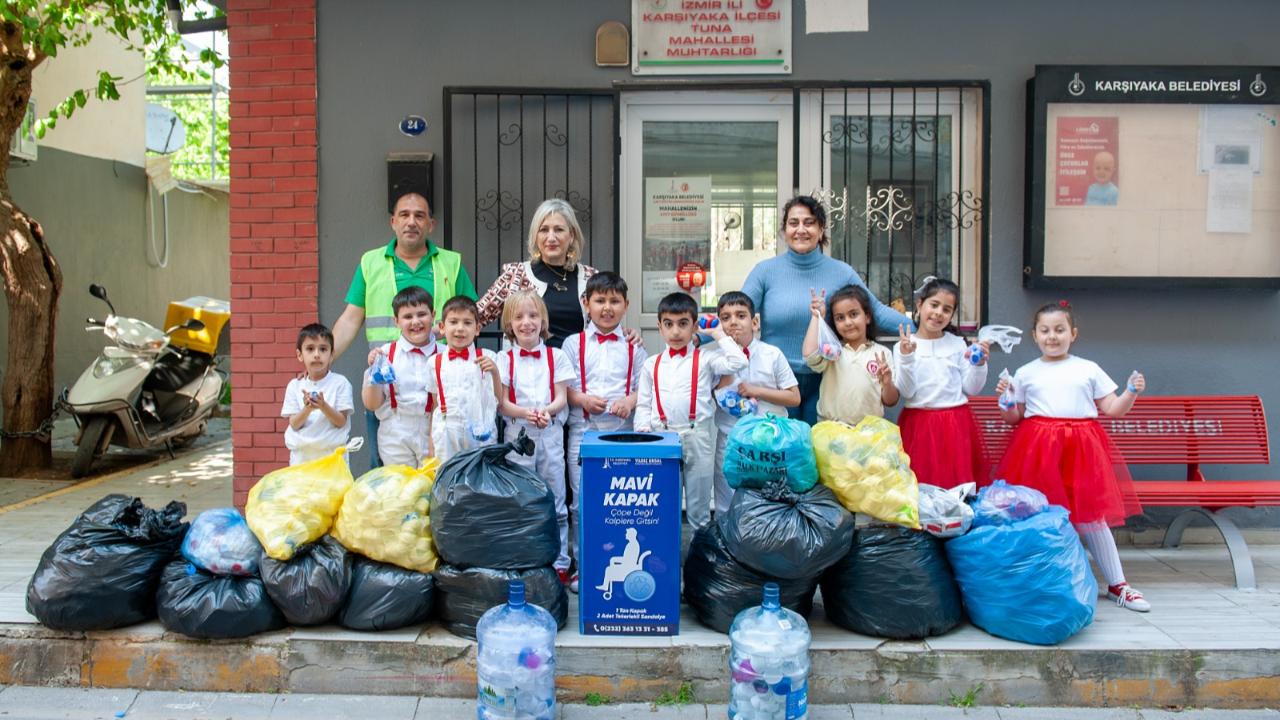 Mavi Kapak projesine çocuklardan anlamlı destek
