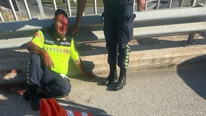Otoyol jandarması ölümden döndü