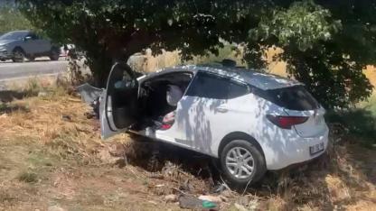 Sollama yaparken ağaca çarptı