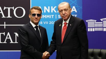 Cumhurbaşkanı Erdoğan, Macron ile görüştü