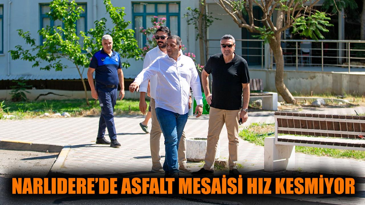 Narlıdere’de asfalt mesaisi hız kesmiyor