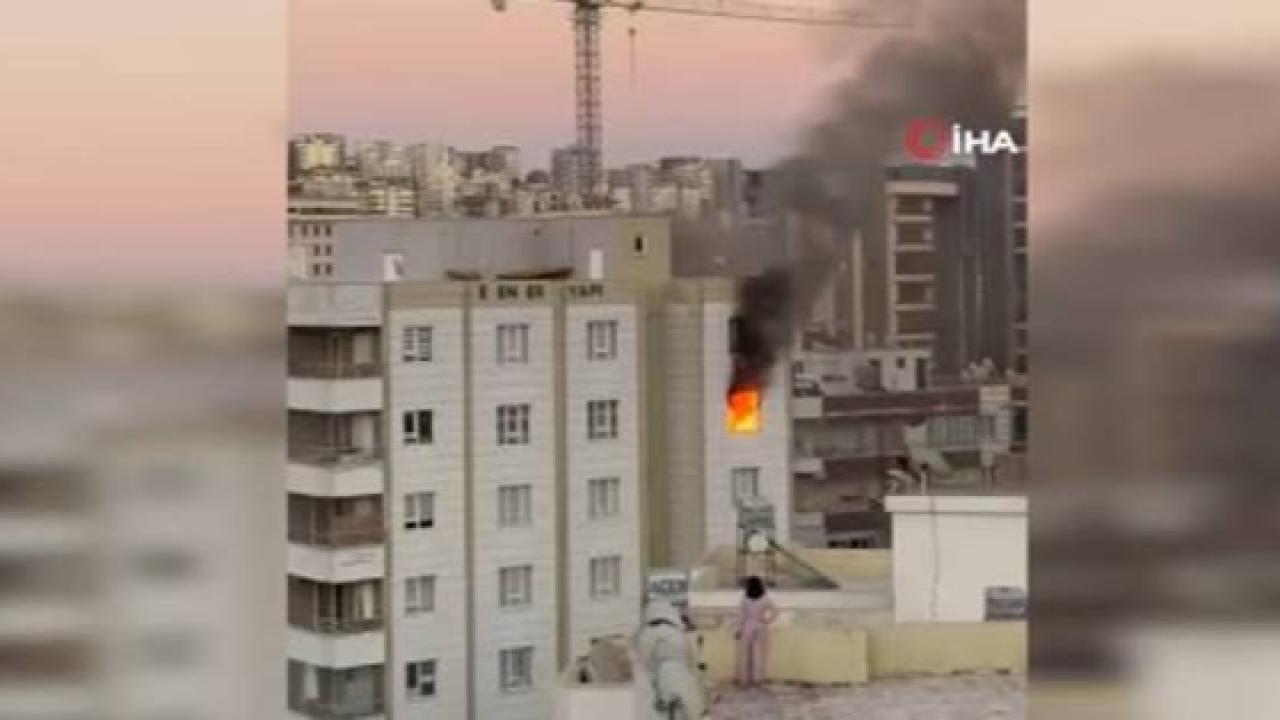 Şanlıurfa’da 9 katlı binada korkutan yangın