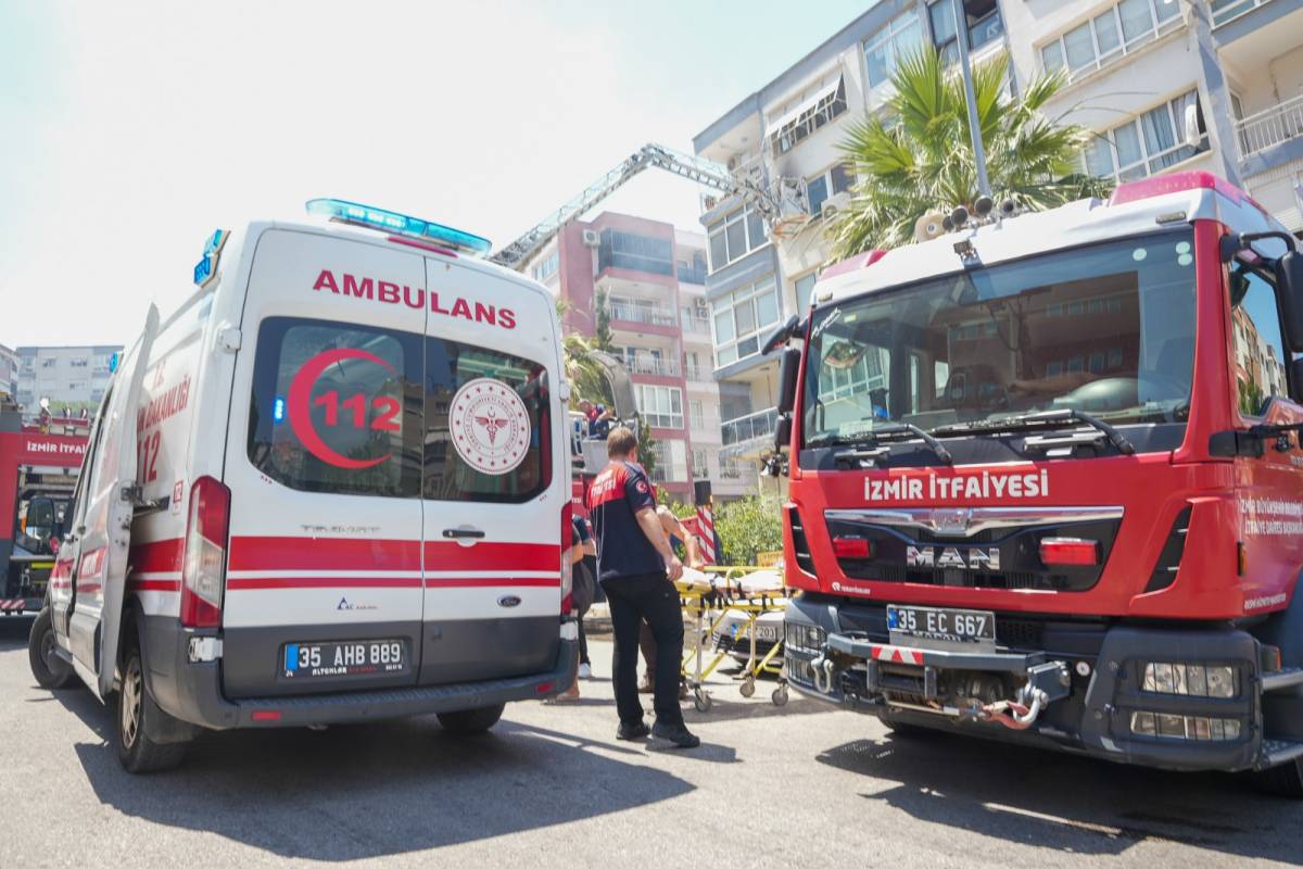 Karabağlar'daki yangında 6 kişi güvenle tahliye edildi