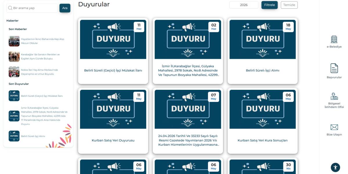 Karabağlar Belediyesi’nin Yeni Web Sitesi Hizmete Açıldı