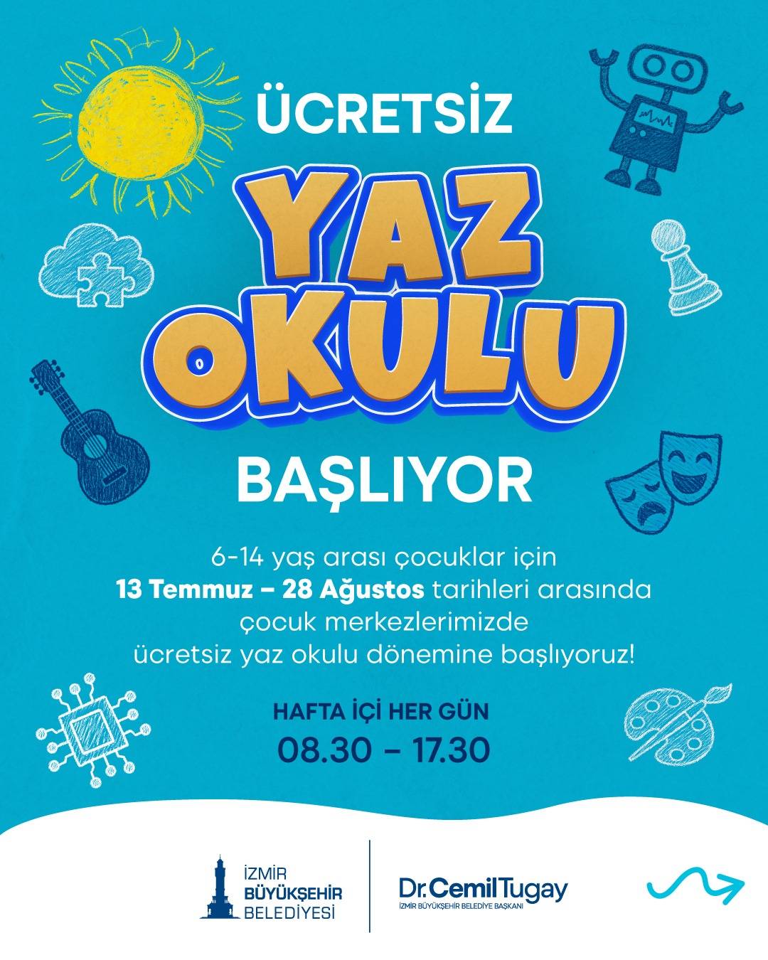 İzmirli çocuklar için renkli yaz tatili