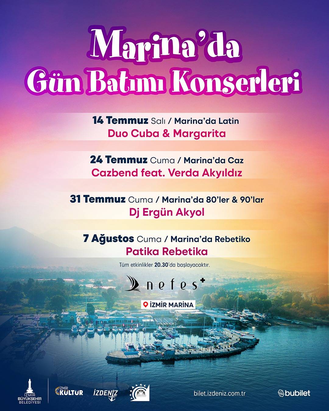 İzmir Marina'da yaz akşamları müzikle buluşuyor
