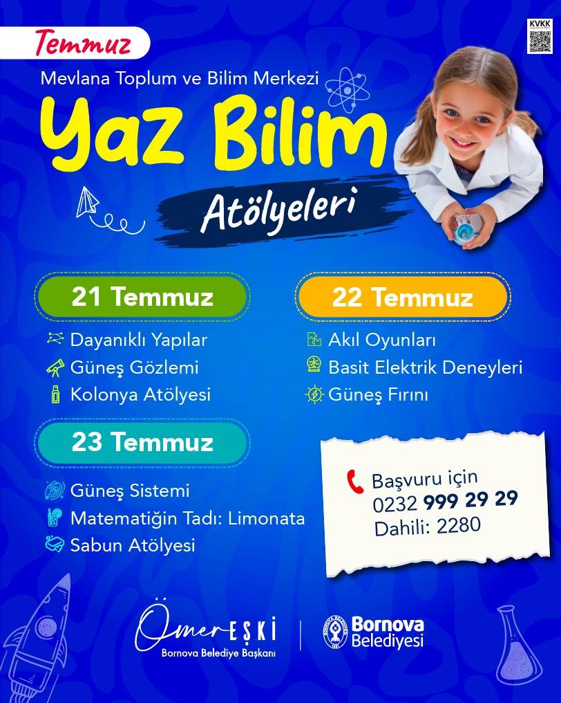 Bornova'da Yaz Tatili bilimle renkleniyor